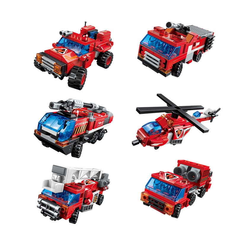 Hộp 6 bộ đồ chơi lắp ráp Chiến binh Sao Hỏa 6in1 Qman 1416