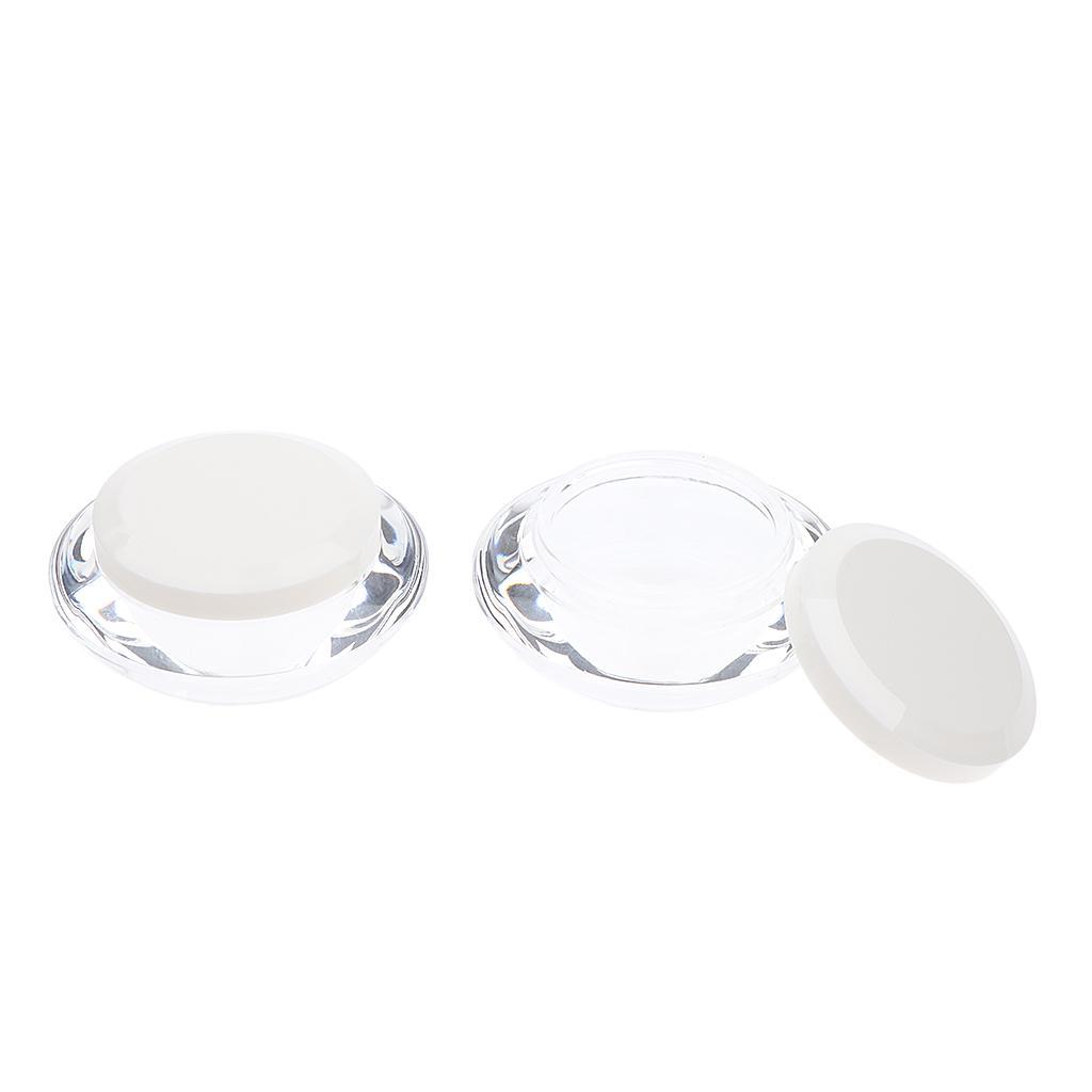2x Refillable Sample Bottle Cosmetic Makeup Jar Pot Cream Lip Balm Container -