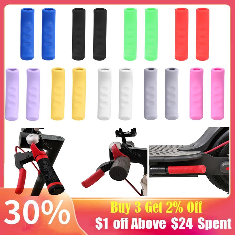 2PCS Điện tay tay tay cầm phanh Tay nắm GRIPS cho Xiaomi Mijia M365 Pro Phụ kiện chống trượt ván trượt ván trượt chân Color: Grey