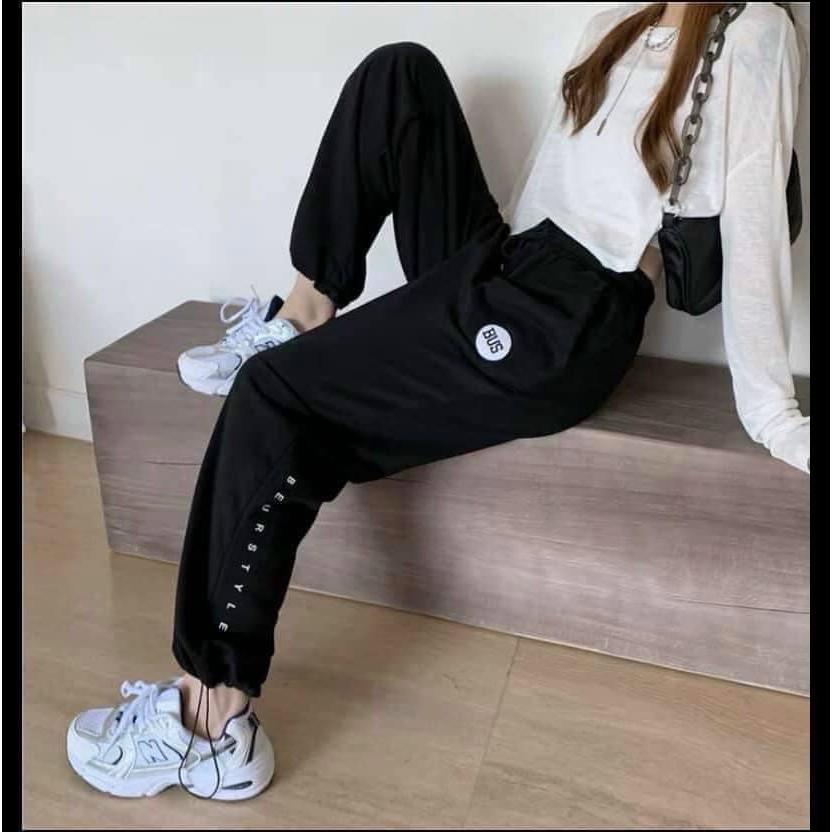 Quần Thun Jogger  Quần Jogger Chữ Thêu Bus 3 Màu