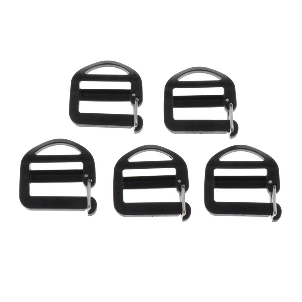 3-4pack 5 Pieces Plastic Webbing Buckle for 20mm Strap Outdoor Backpack