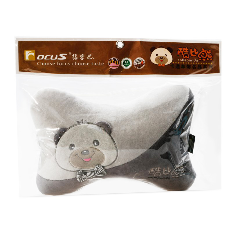 Gối Tựa Đầu Khúc Xương Kiểu T02 FOCUS Cobe Panda K-T02B Màu Xám