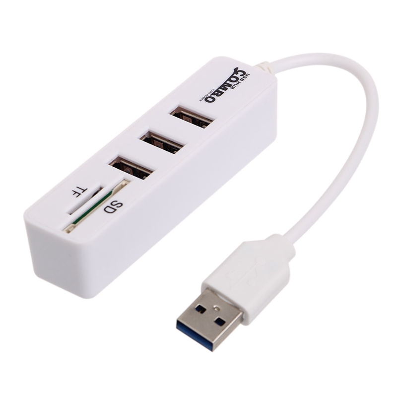 Hub Combo USB đọc thẻ Sản phẩm có thể kết nối với các thiết bị như máy ảnh, bàn phím, ổ đĩa cứng di động… Cũng có thể tất cả các thiết bị USB được kết nối trong khi làm việc cùng một lúc.