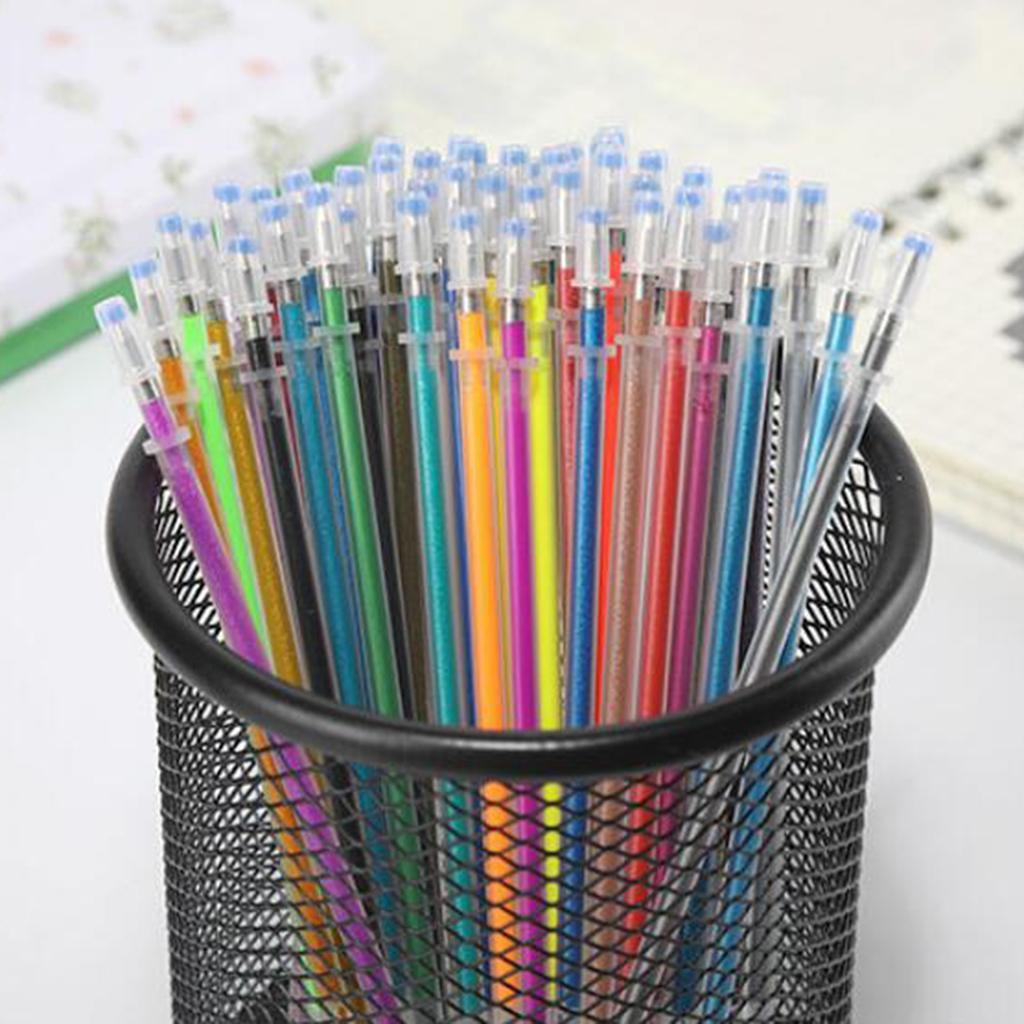 0.8mm Fluorescence Neon Gel Pen Refill Non-toxic Colorful Replacement Art Marker