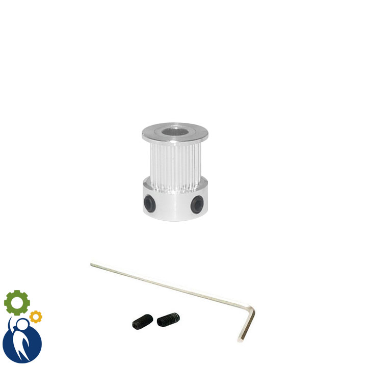Buly, Puly, Pulley Trục 4mm - 20 Răng, sử dụng với dây đai 2GT-6mm