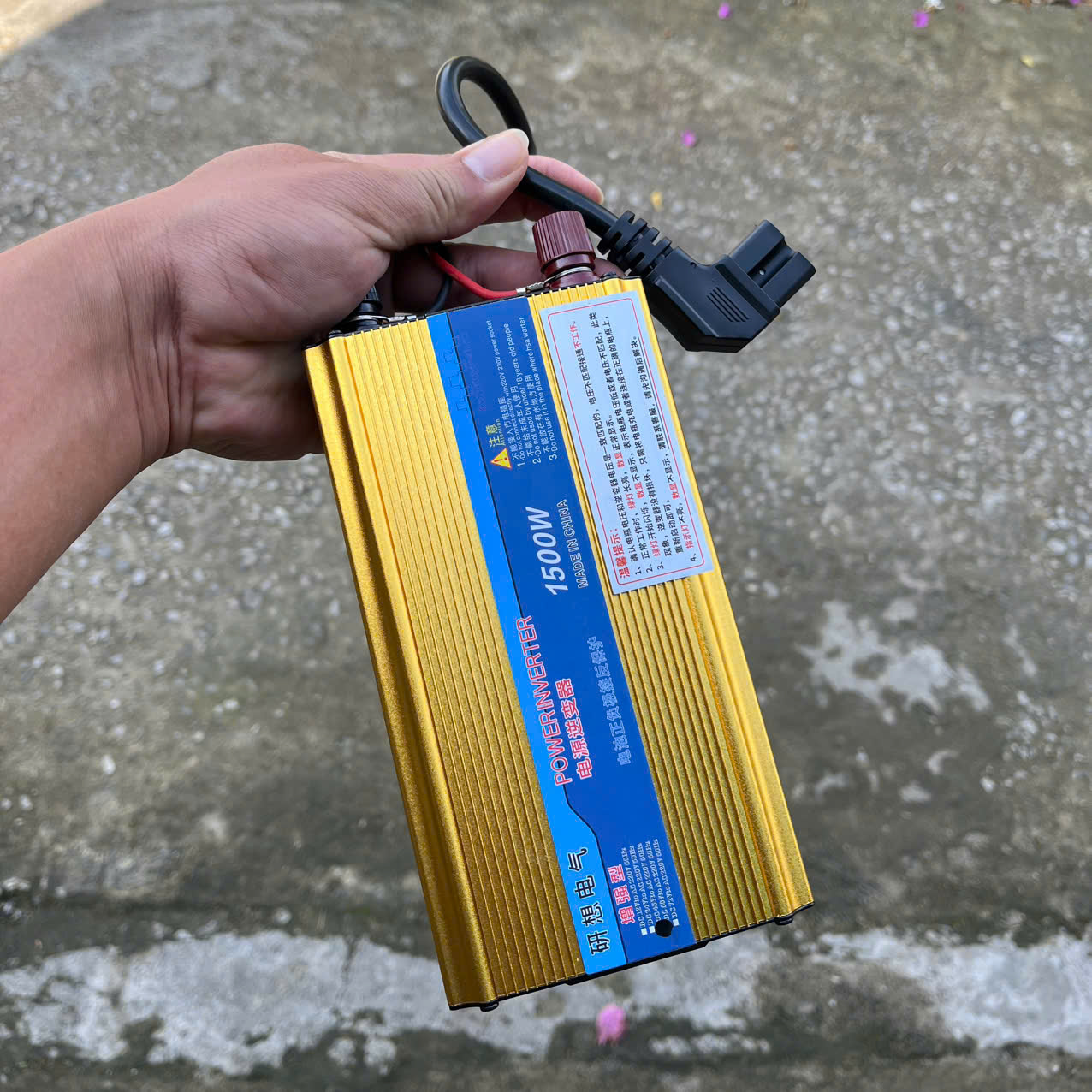 Bộ kích điện 48V–60V lên 220V | 1500W – Sẵn giắc xe đạp điện, dùng ngay khi mất điện