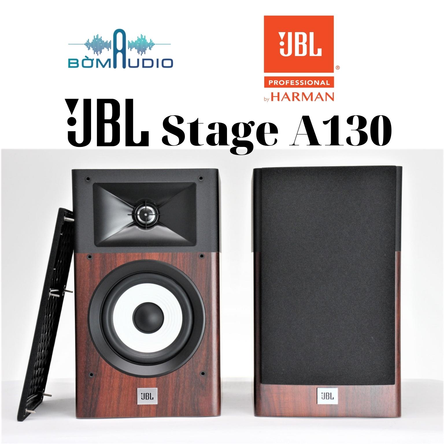 JBL STAGE A130 | Loa Bookshelf Xem Phim Nghe Nhạc Cực Hay Của JBL_USA | Treb Nhôm Sáng 25mm Thiết Kế Họng Kèn Hướng Sóng Độc Đáo - Loa Mid/Bass Polycellulose 13,5cm - Công Suất 125W - Độ Nhạy Cao 86dB | Hàng Chính Hãng _ Mới 100%