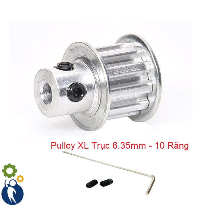 Buly, Puly, Pulley XL Trục 6.35mm - 10 Răng, sử dụng dây đai XL