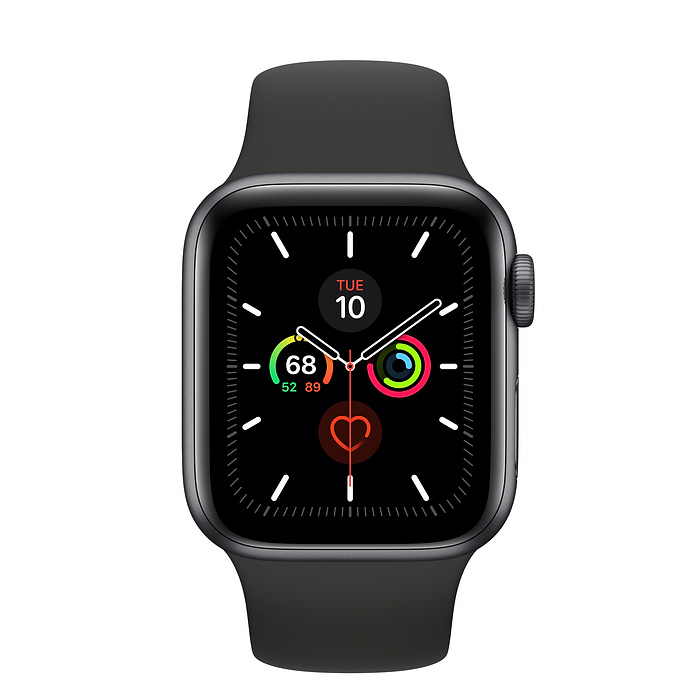 Đồng Hồ Thông Minh Apple Watch Series 5 GPS Only Aluminum Case With Sport Band (Viền Nhôm &amp; Dây Cao Su) - Hàng Chính Hãng VN/A