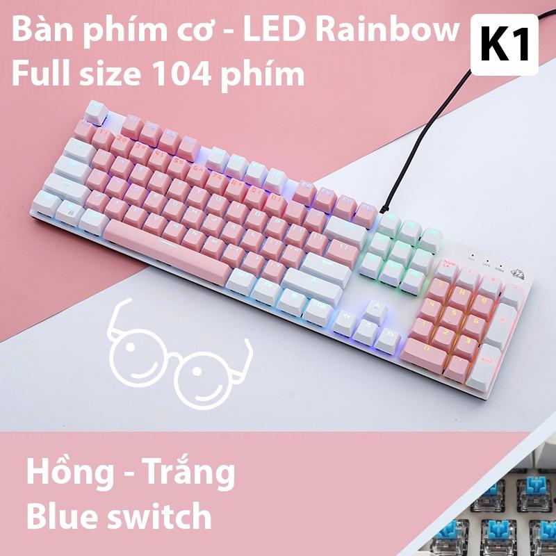 Bàn phím cơ Coputa bàn phím máy tính laptop Gaming có dây Full LED K1