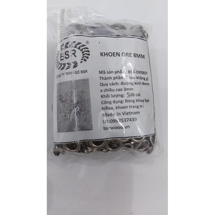 Khoen ore 8mm Khoen mắt cáo 8ly Bằng Thau không gỉ(mỏng) Màu Bạc Đồng Vàng Khuy mắt cáo Chuyên bấm vải Phụ liệu may mặc