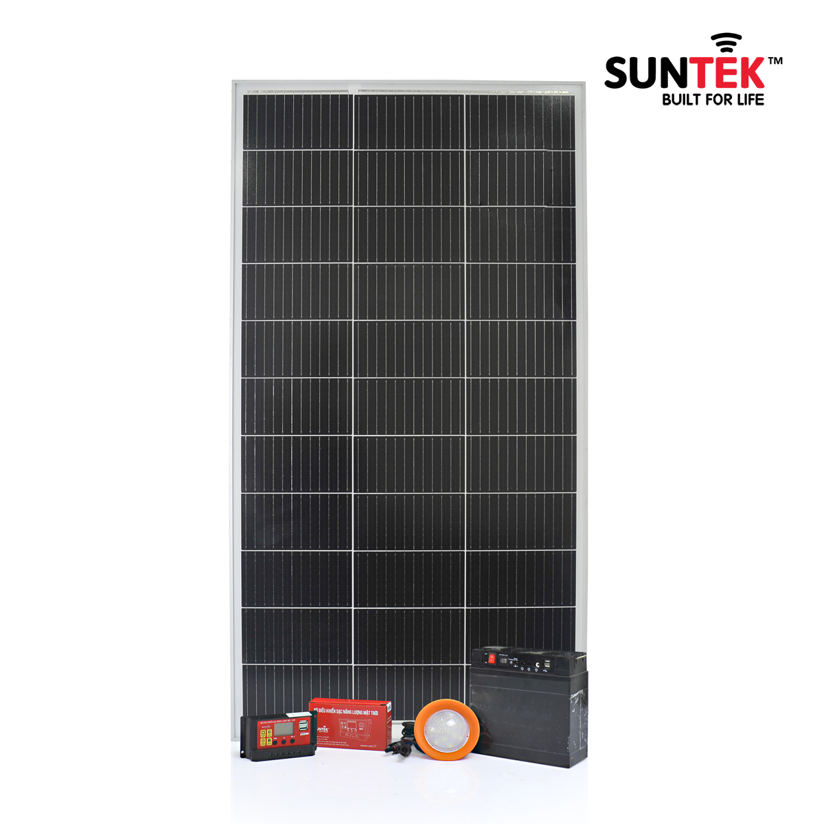 COMBO Bộ Sạc Acquy Pin Bằng Năng Lượng Mặt Trời SUNTEK SA150W/30A - Hàng Chính Hãng - Bảo hành 12 năm Tấm Pin