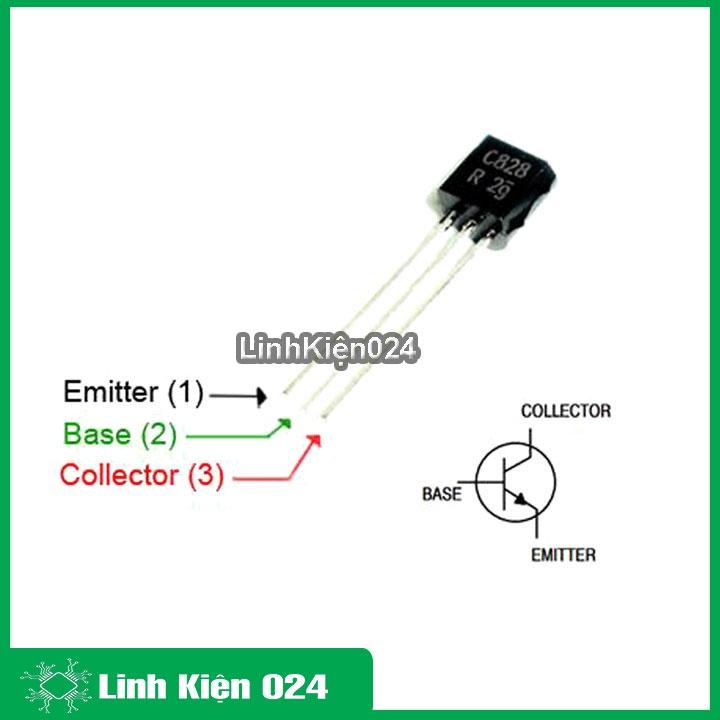 C828 TO-92 transistor NPN 0,1a 25v