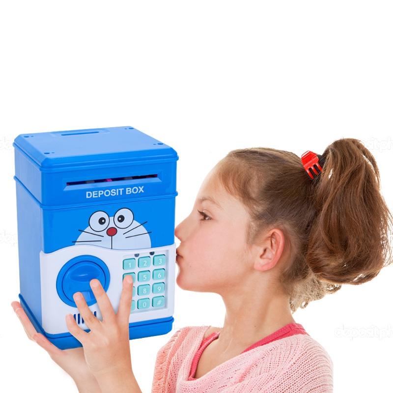 Hộp tiết kiệm tiền dạng két sắt mini khóa mã số cho trẻ em
