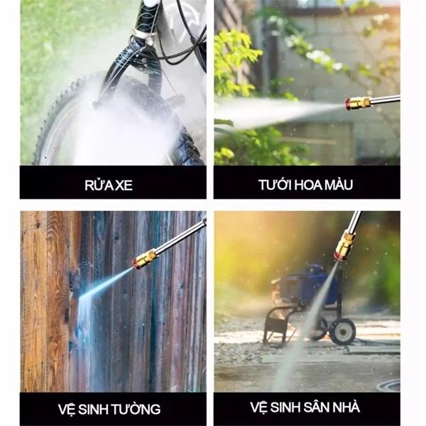 Máy Xịt Rửa xe Đa Năng Dùng Pin Máy rửa xe cầm tay dùng pin – Áp lực mạnh mẽ, pin sạc bền bỉ _ Đa chức năng, dễ