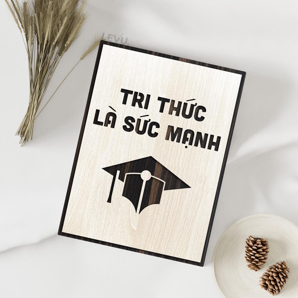 Tranh tạo động lực học LEVU LV045 "Tri thức là sức mạnh"