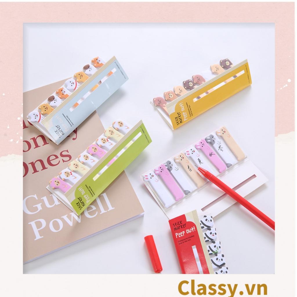 80 miếng Giấy note ghi nhớ mini Classy Post-It, hình pets dễ thương sáng tạo tiện dụng; kích thước PK641