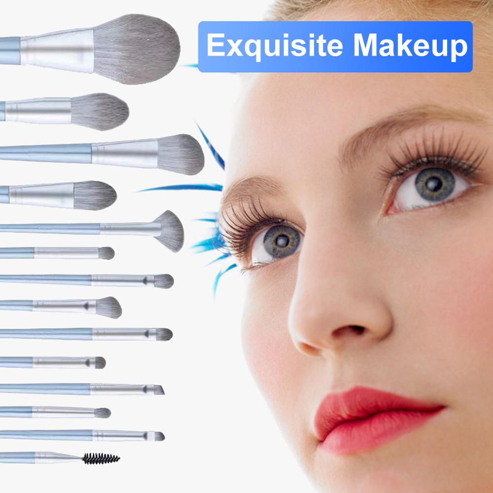 Bộ cọ trang điểm 14 cái bằng lông tổng hợp cao cấp mềm mịn và không gây dị ứng