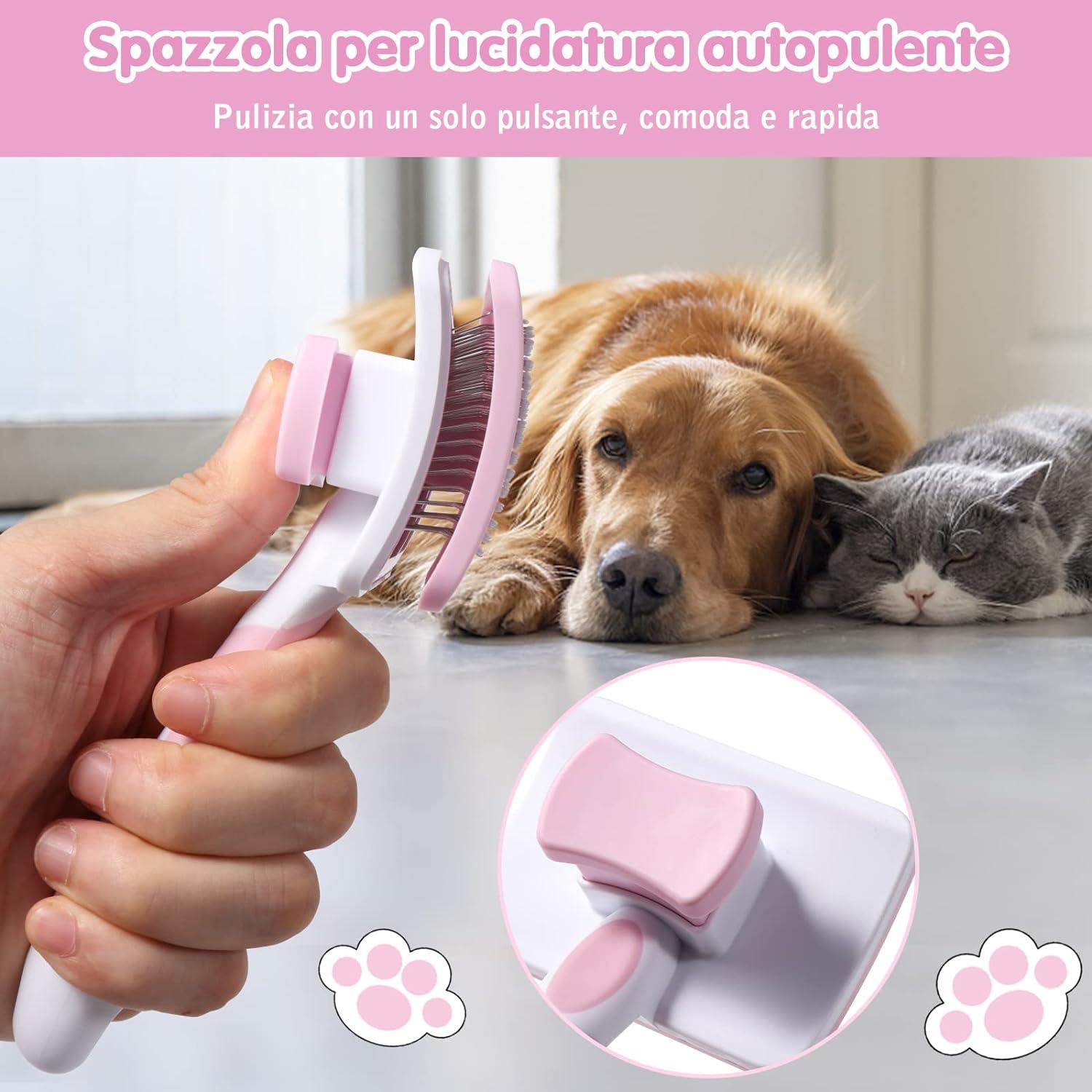Bàn Chải Cho Chó Mèo, Bàn Chải Cho Mèo, Bàn Chải Cho Thú Cưng Tự Làm Sạch, Bàn Chải Lông Dài Và Ngắn, Dành Cho Chó Mèo Hiệu Quả Rối Loạn Lớp Lông Lót