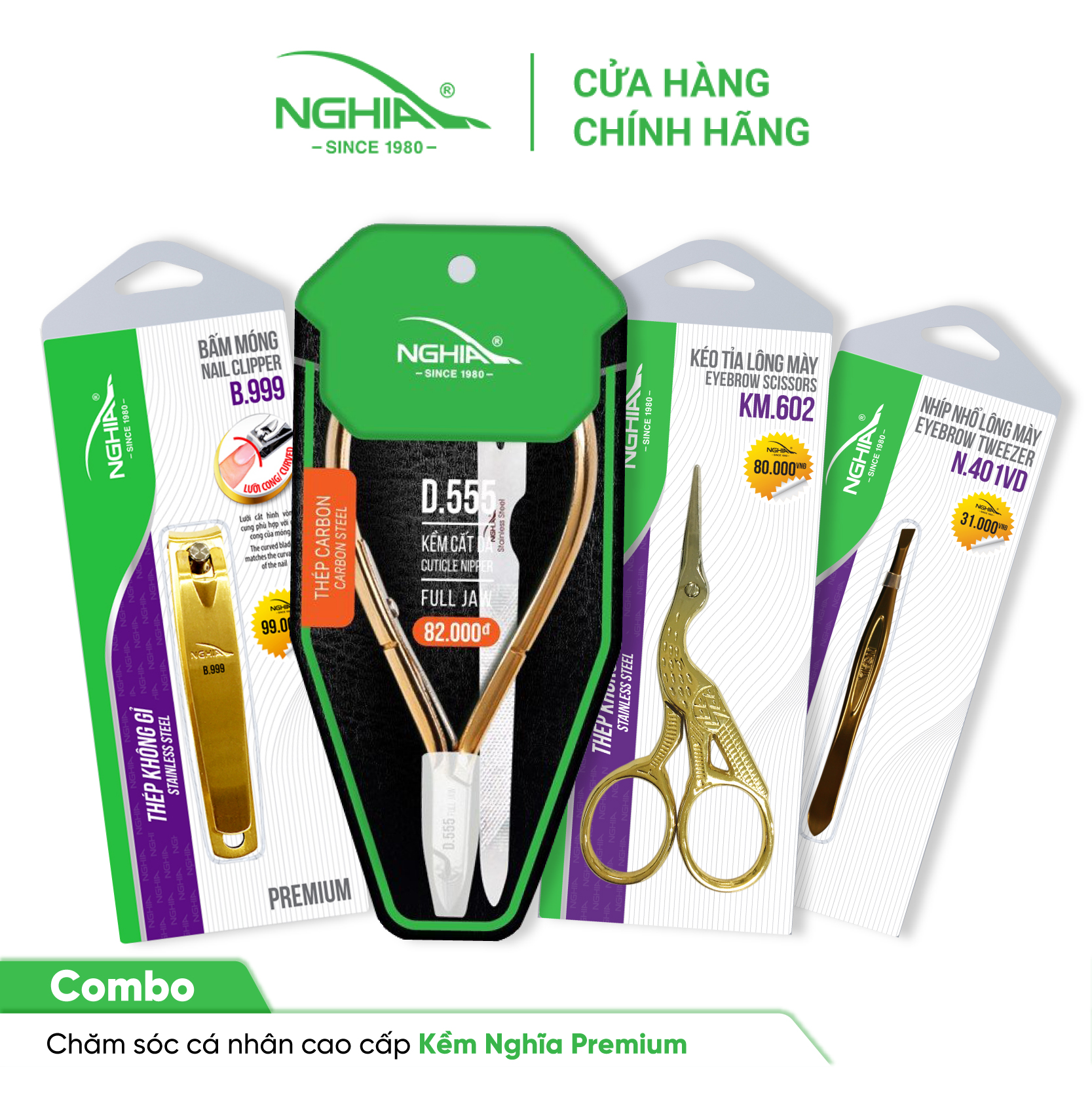 [Limited Edition] Combo chăm sóc cá nhân cao cấp Kềm Nghĩa Premium