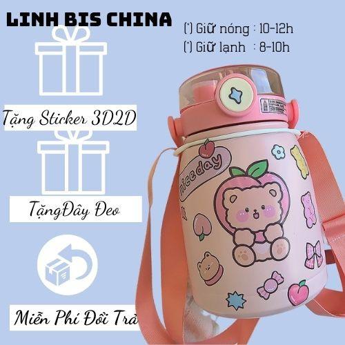 Bình giữ nhiệt 1l,1000ml, bình nước cute, chai lõi 304