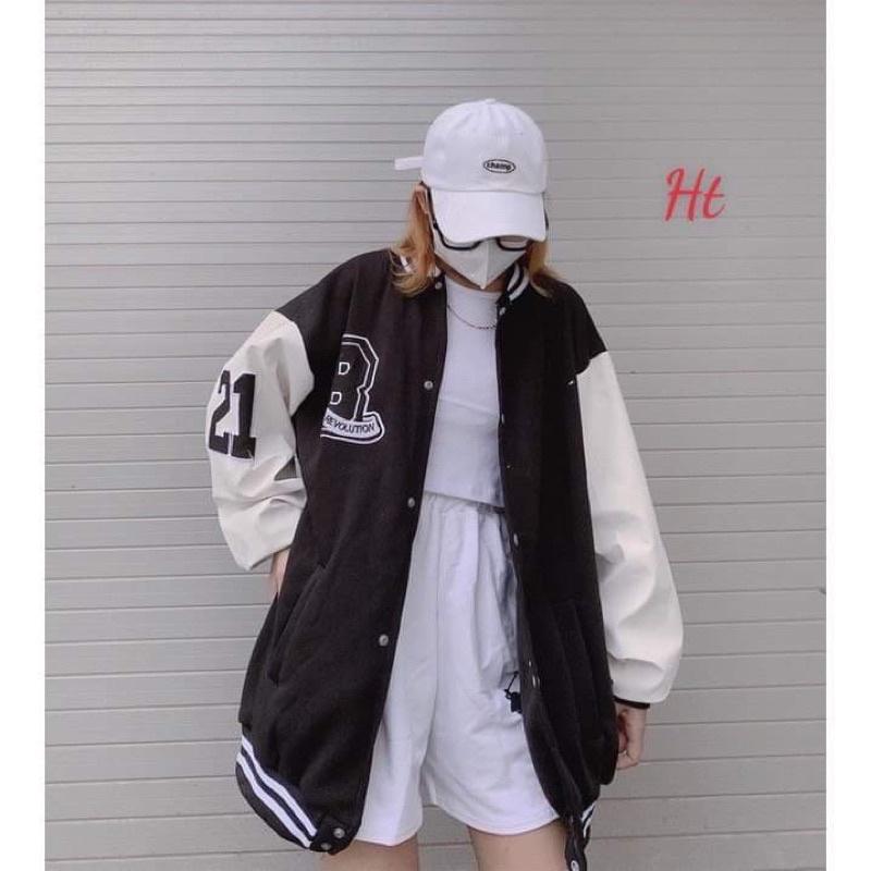 Áo bomber phối tay B21 H2A
