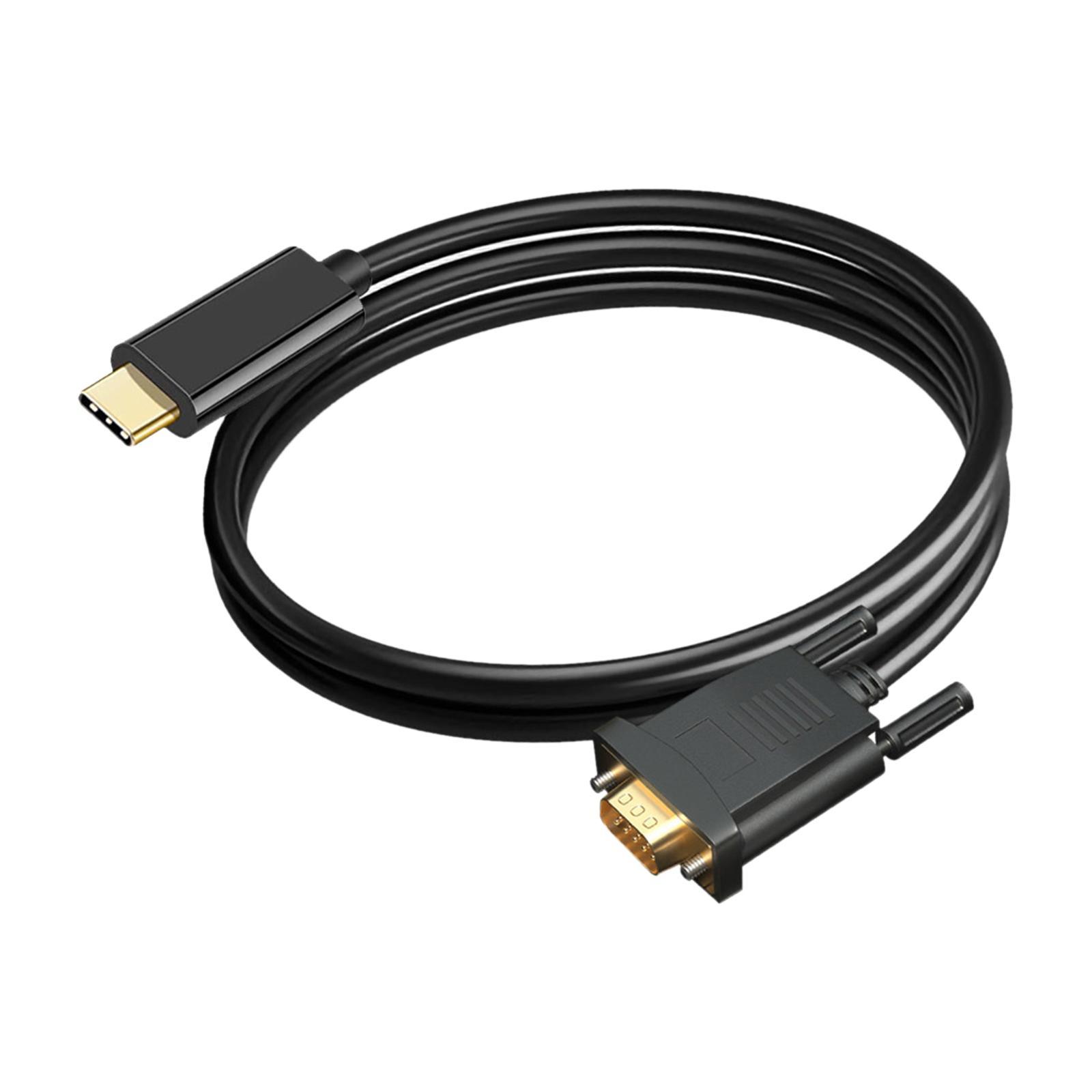 USB C to VGA Cable Plug and Play 10Gbps 1080P for Desktop Notebook