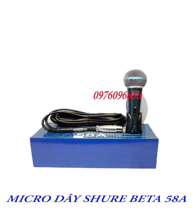 Micro có dây Shure beta 58A hàng chính hãng nhập khẩu 2023 bảo hành 12 tháng