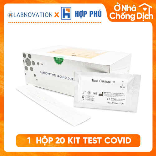 GIẢM 35% - Hộp 20 bộ kit test COVlD tại nhà Labnovation - Công nghệ Đức (Dùng cho 20 người)