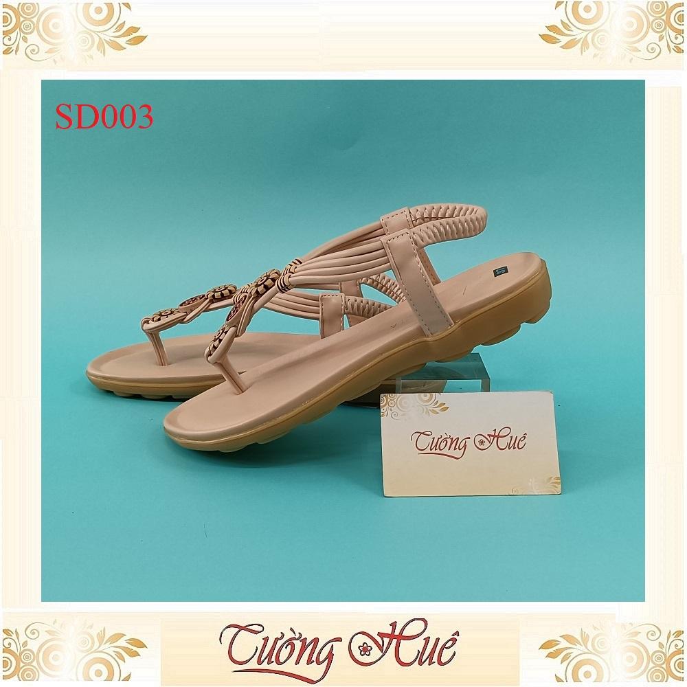 [Ảnh Thật 100%] Sandal Nữ Xỏ Ngón Đế Bệt Quai Hình Hoa - SD003