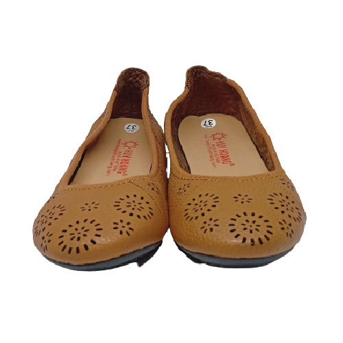 Giày nữ hoa văn Huy Hoàng da bò màu da, đen, nâu đất HT7950-51-52