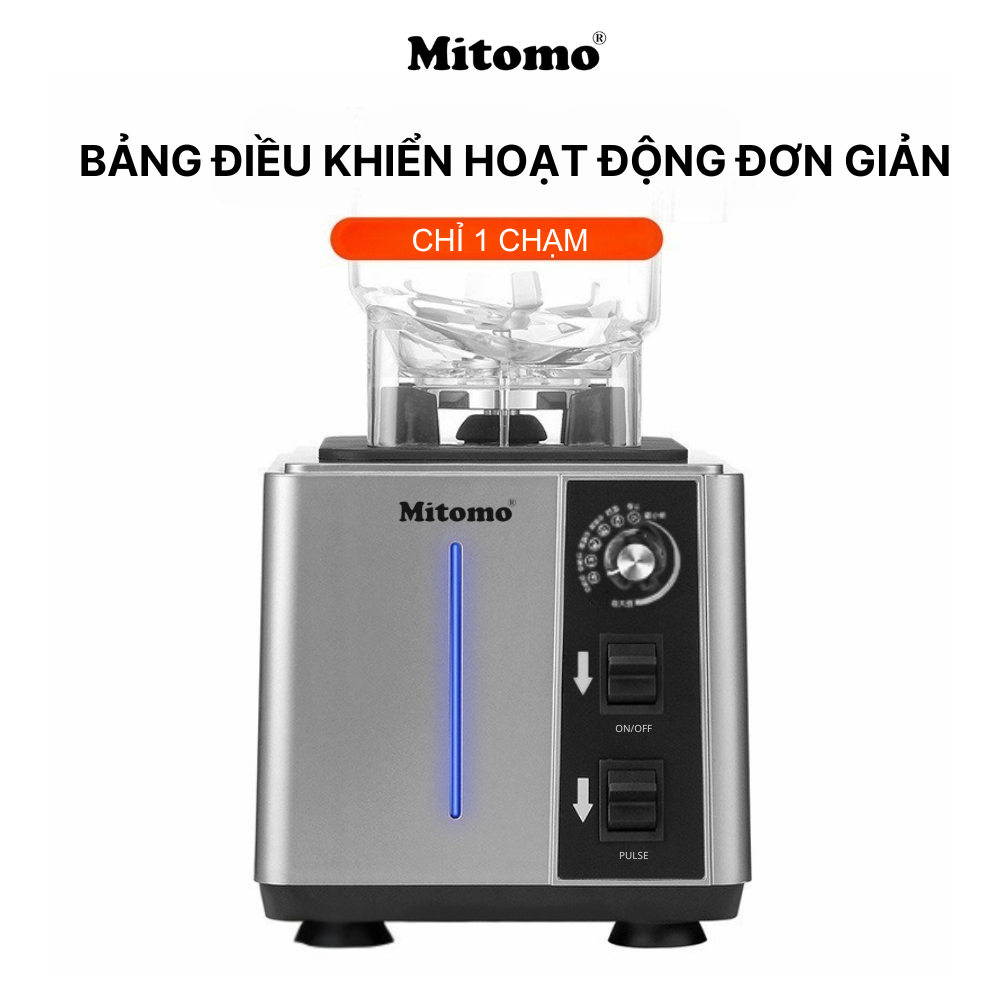 Máy xay công nghiệp, máy xay sinh tố đa năng Mitomo KD-1800, chuyên dụng cho kinh doanh hàng chính hãng - BH 3 năm