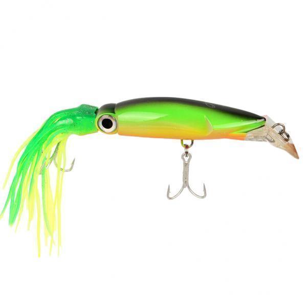 3xSquid Jig Fishing Tackle Bait Hook Tuna Marlin Trolling Lure Green