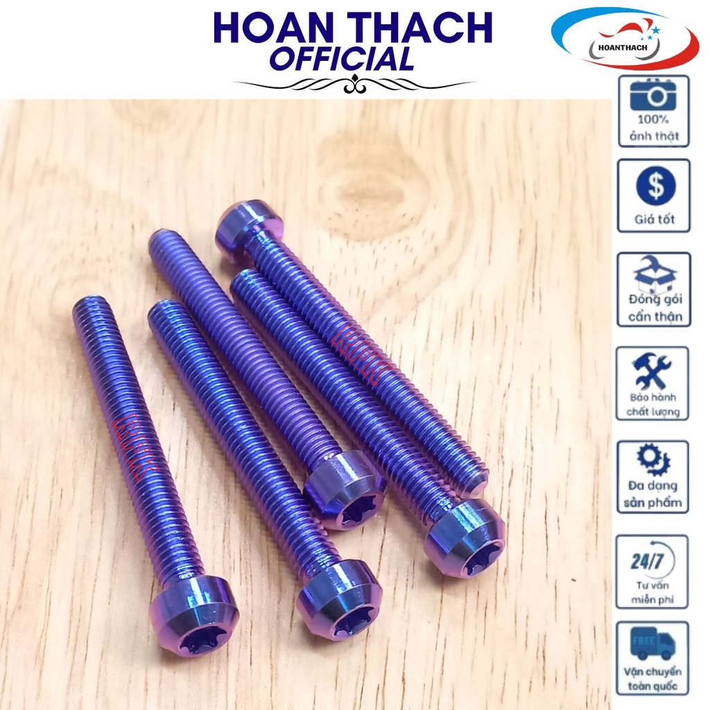 Ốc Gr5 Titan 6L50 Trụ Tím Dùng cho nhiều dòng xe SP010501 (giá 1 con)