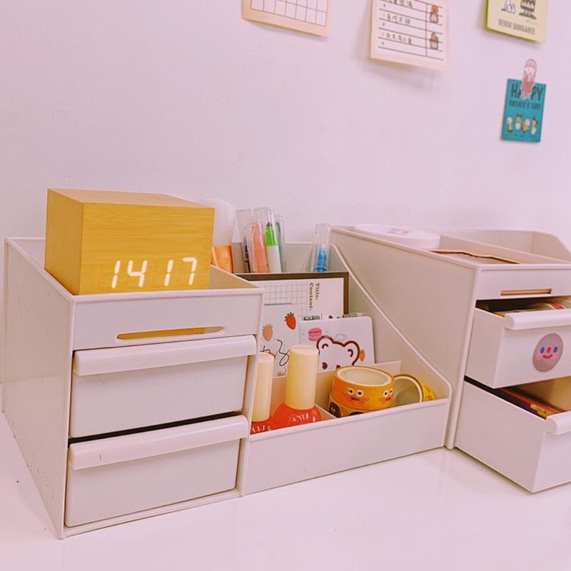 Tủ 9 Ngăn Mini Đa Năng Tiện Lợi Bằng Nhựa Đựng Phụ Kiện Xinh Decor Bàn Học Shop Có Bán Sticker Washitape Hình Dán