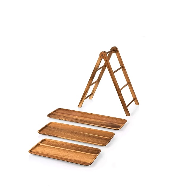 Khay Gỗ Đựng Thức Ăn Trang Trí Bàn Tiệc Serving Cascading Tray 3F