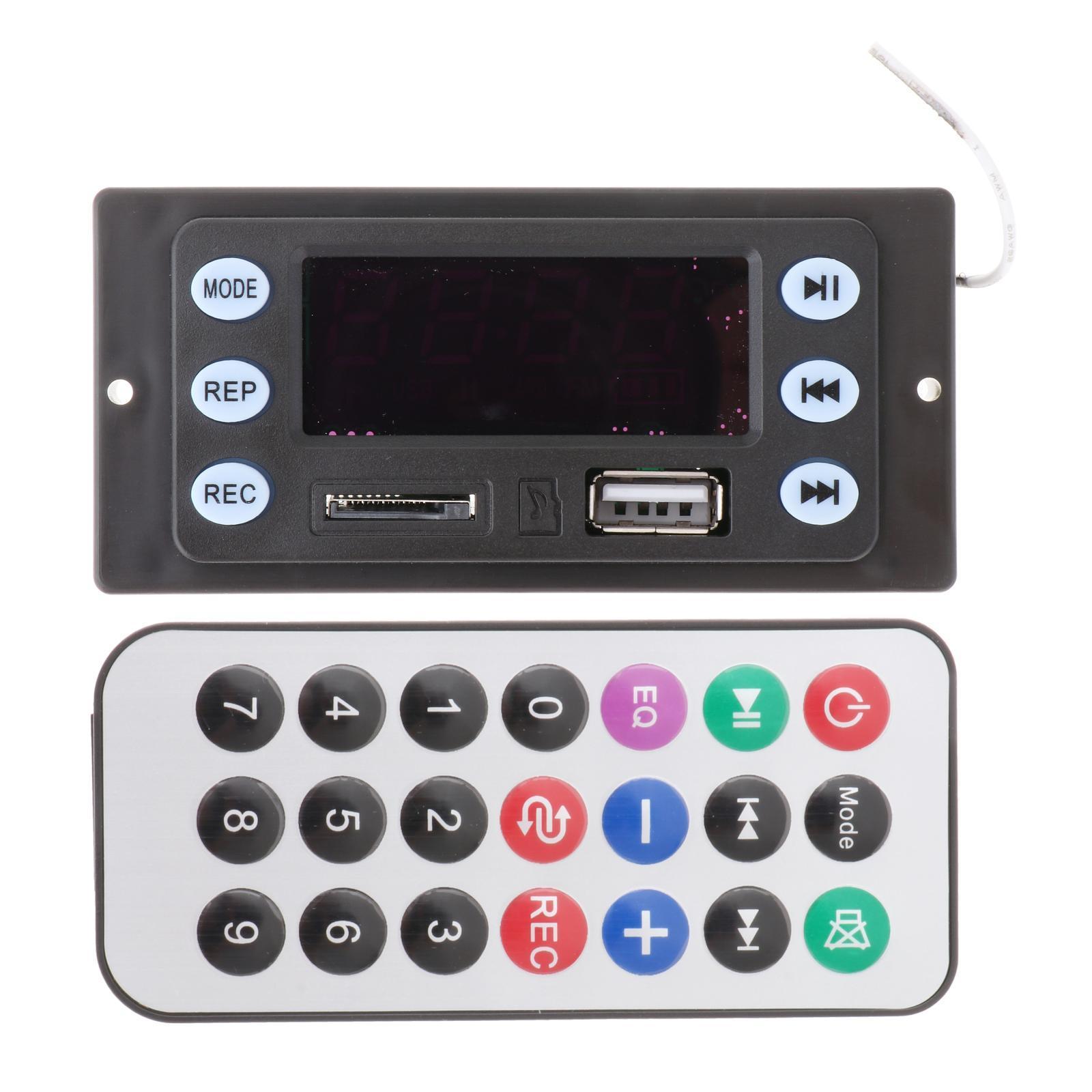 Car MP3 Decoder Board Bluetooth FM Radio, Support TF USB AUX ,Audio Receiver Radio Module Color Screen Display, for Amplifiers, Car Accessories