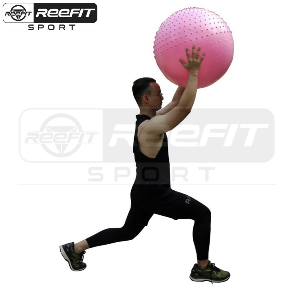 Bóng tập Yoga Ball nhập khẩu RF34001 nhiều size 55cm 65cm 75cm tặng kèm đồ bơm hơi