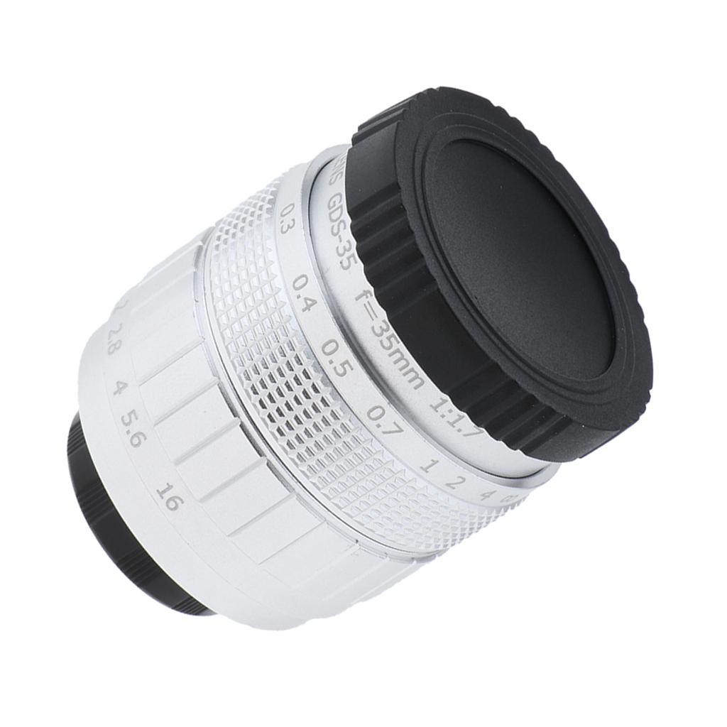 35mm f/1.7 C Mount TV Lens for Mirrorless Camera, Manual Focusing Fixed