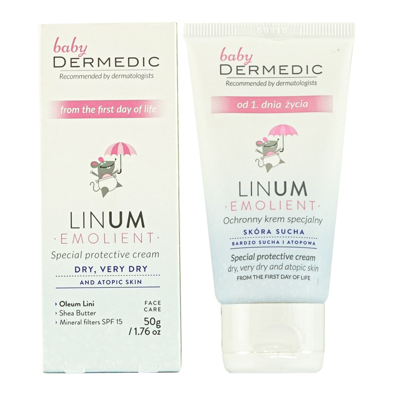 Kem dưỡng chống nắng cho bé EMOLIENT LINUM BABY Dermedic 50g