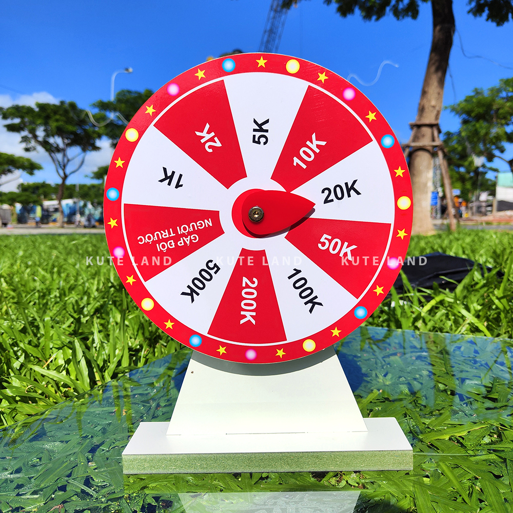 Vòng quay ăn nhậu uống rượu bia Drinking Game Roulette 25 cm 16 ô nội dung thú vị giải trí trong bữa tiệc