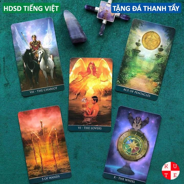 Bộ Bài Tarot Thelema 78 Lá Bài Tặng Hướng Dẫn Tiếng Việt Và Đá Thanh Tẩy