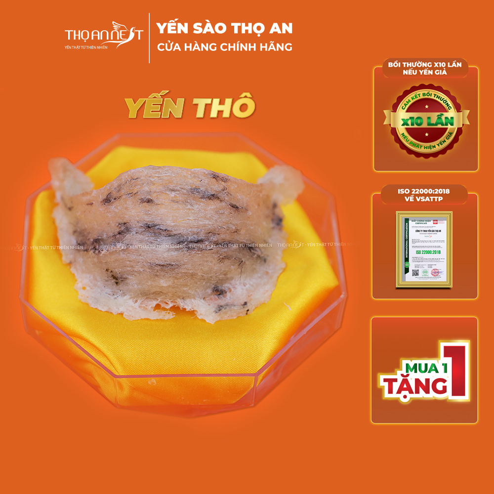 Tổ yến sào thô nguyên chất từ thiên nhiên THỌ AN NEST hộp 10gr