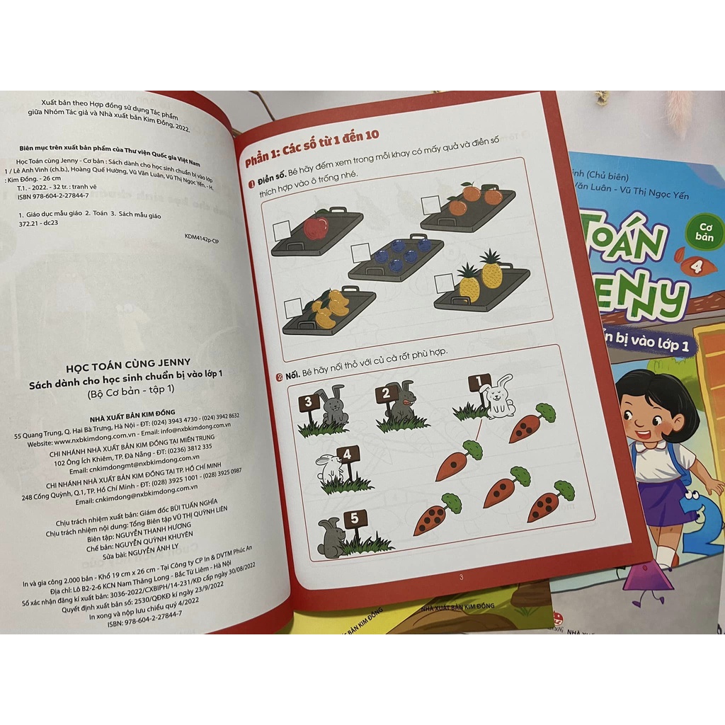 Combo Sách _ Học Toán cùng Jenny - dành cho học sinh chuẩn bị vào lớp 1 - Bộ Cơ bản