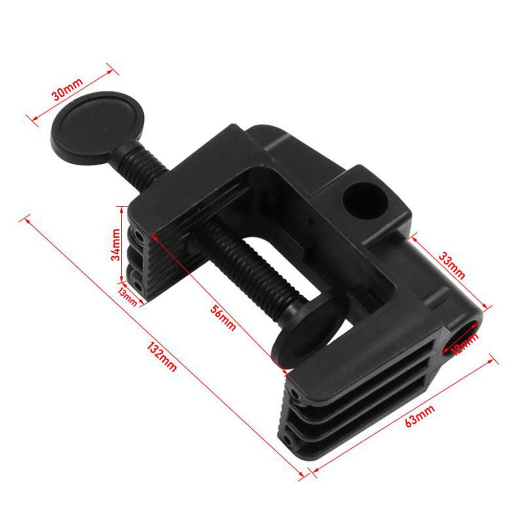 2xPlastic Desk Mount Clamp Replace for Magnifier Lamp Mic Scissor Arm Stand