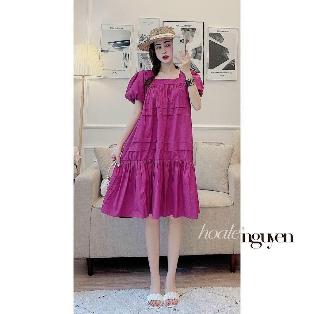 Váy bầu cao cấp 2021đầm bầu chất lụa Hàn nhập khẩu cao cấpthoáng mát vô cùng️thiết kế chanh xả, Free size