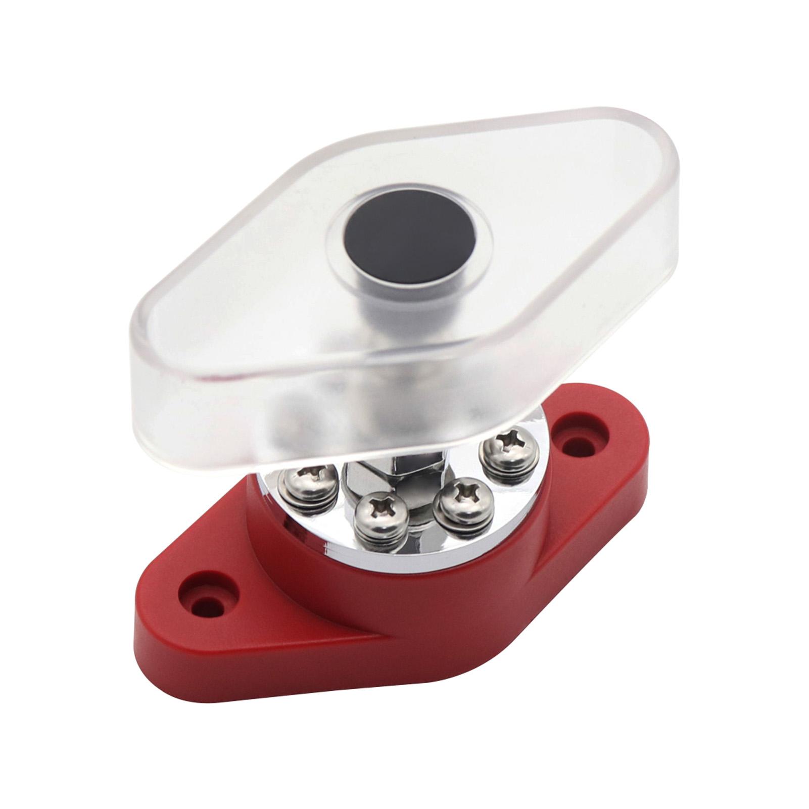 300A Stud Terminal Distribution Stud Junction Post 8 Terminal Block with Transparent Cover Stud 3/8inch