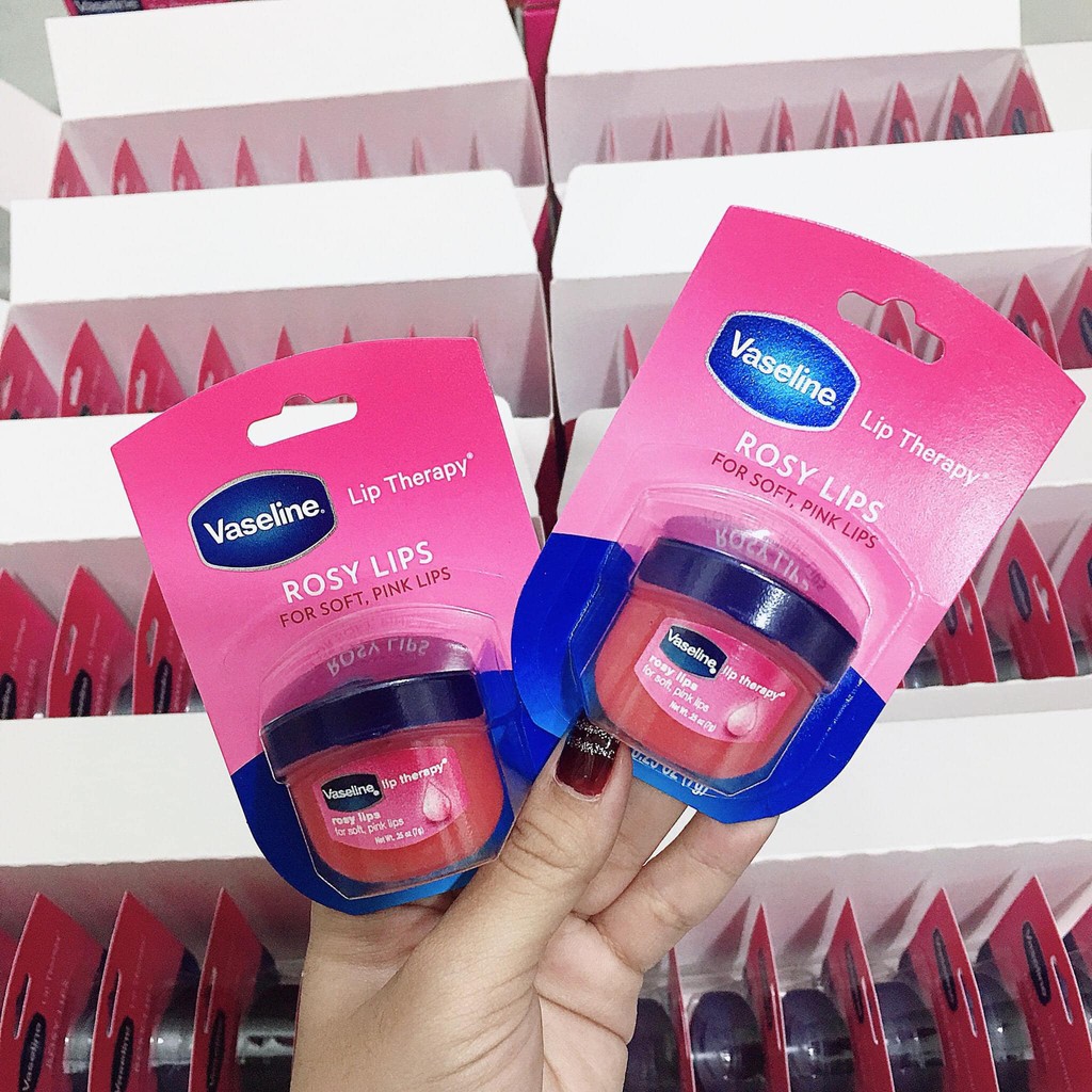 Combo 2 Son Dưỡng Môi Hồng Xinh Vaseline Lip Therapy Rosy Lip