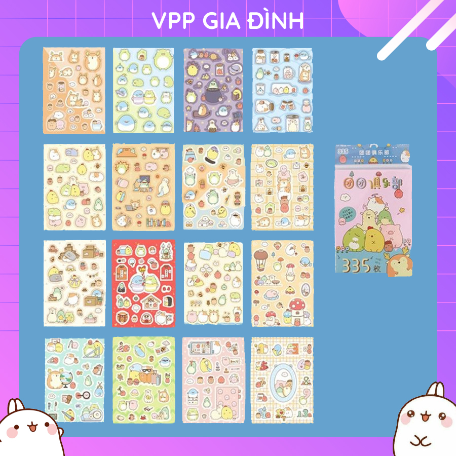 Sổ Tay Sticker Nhãn Dán Trang Trí Nhật Ký Kế Hoạch Kawaii Nhật Bản V2