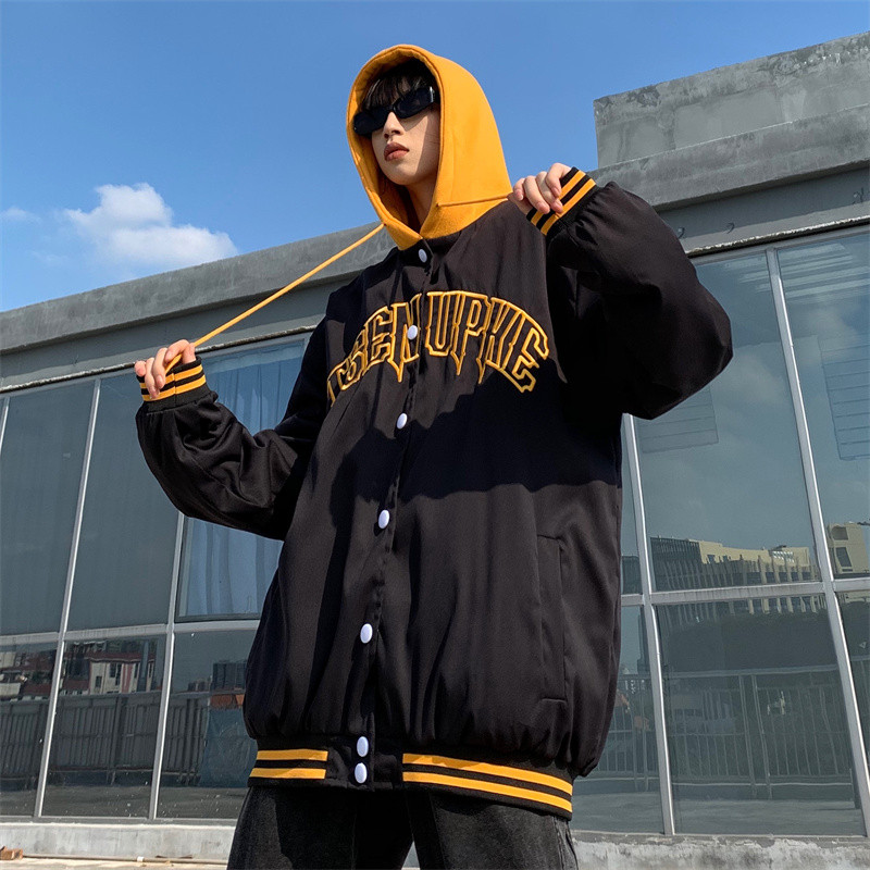 Áo khoác dù nam nữ ulzzang 2 lớp kèm mũ Yinxx, áo boomber jacket form rộng AK22
